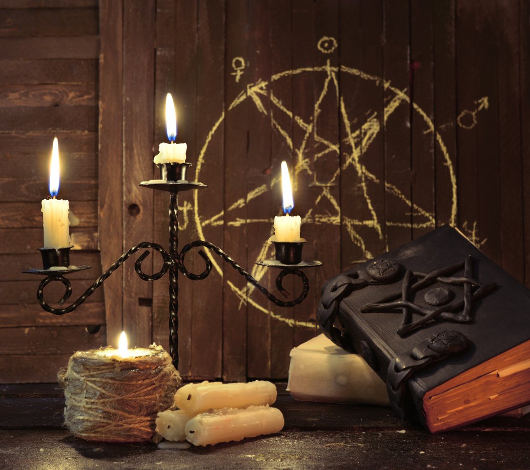 Mystic Still Life with Magic Objects, Esoteric, Occult and Wicca Concept