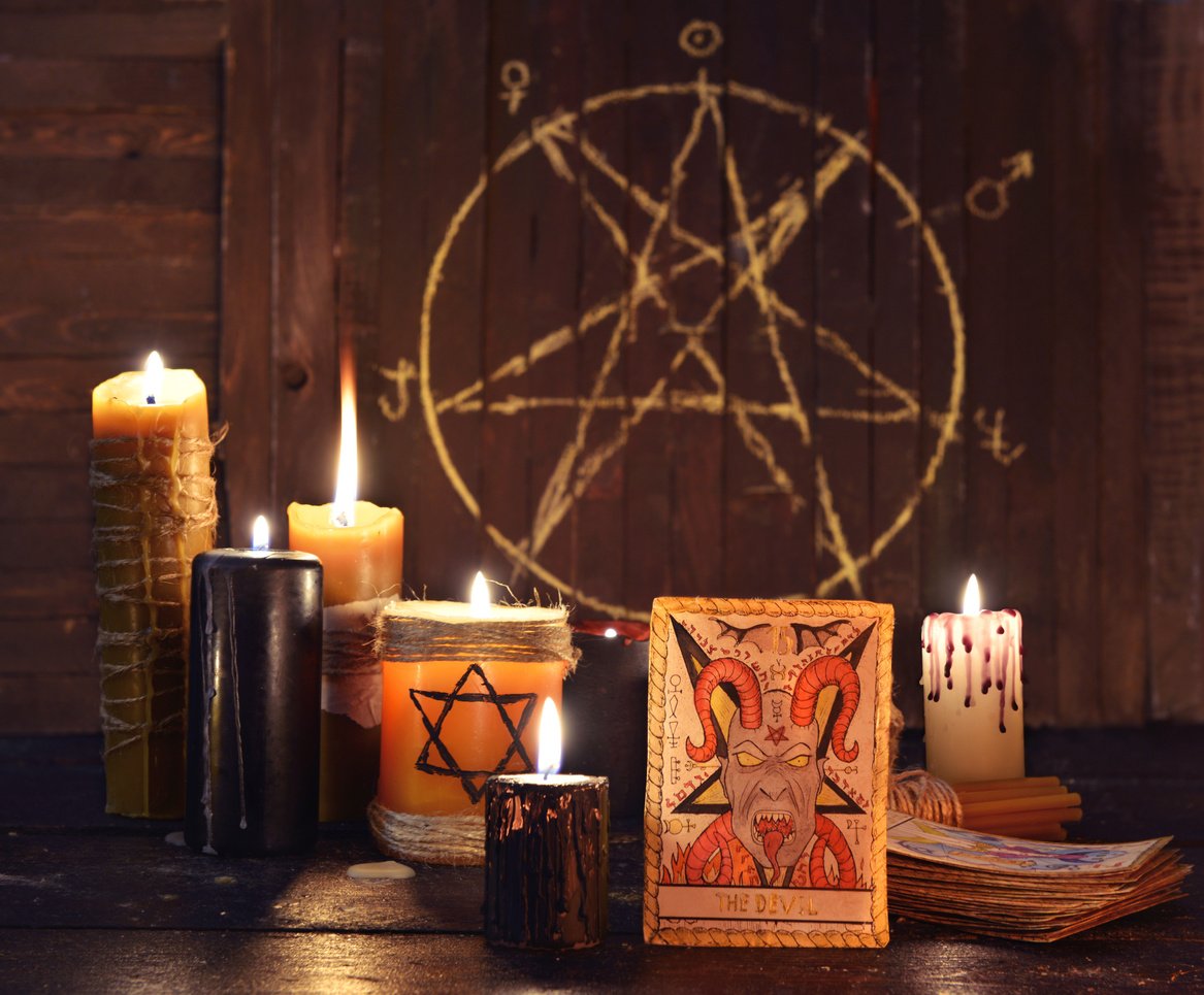 Mystic Still Life with Magic Objects, Esoteric, Occult and Wicca Concept